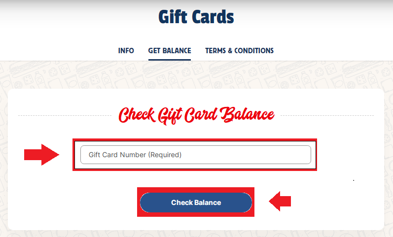 Check Jersey Mike's Gift Card Balance