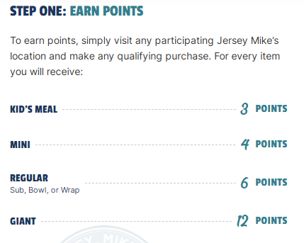 Step One Earn Points